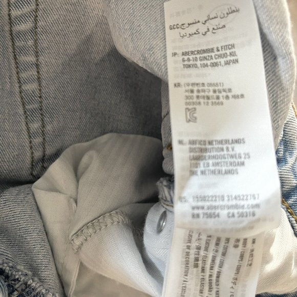 Abercrombie & Fitch The Dad Jean Womens 27 Short High Rise Button Fly Distressed - Picture 8 of 12